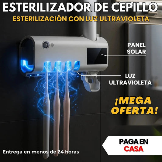 Porta Cepillos Solar UV - Elimina Bacterias al 99.9% - Imagen 1