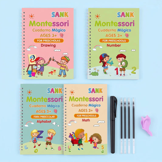 4 Cuadernos Reutilizables - Aprende y Borra Sin Fin - Imagen 1